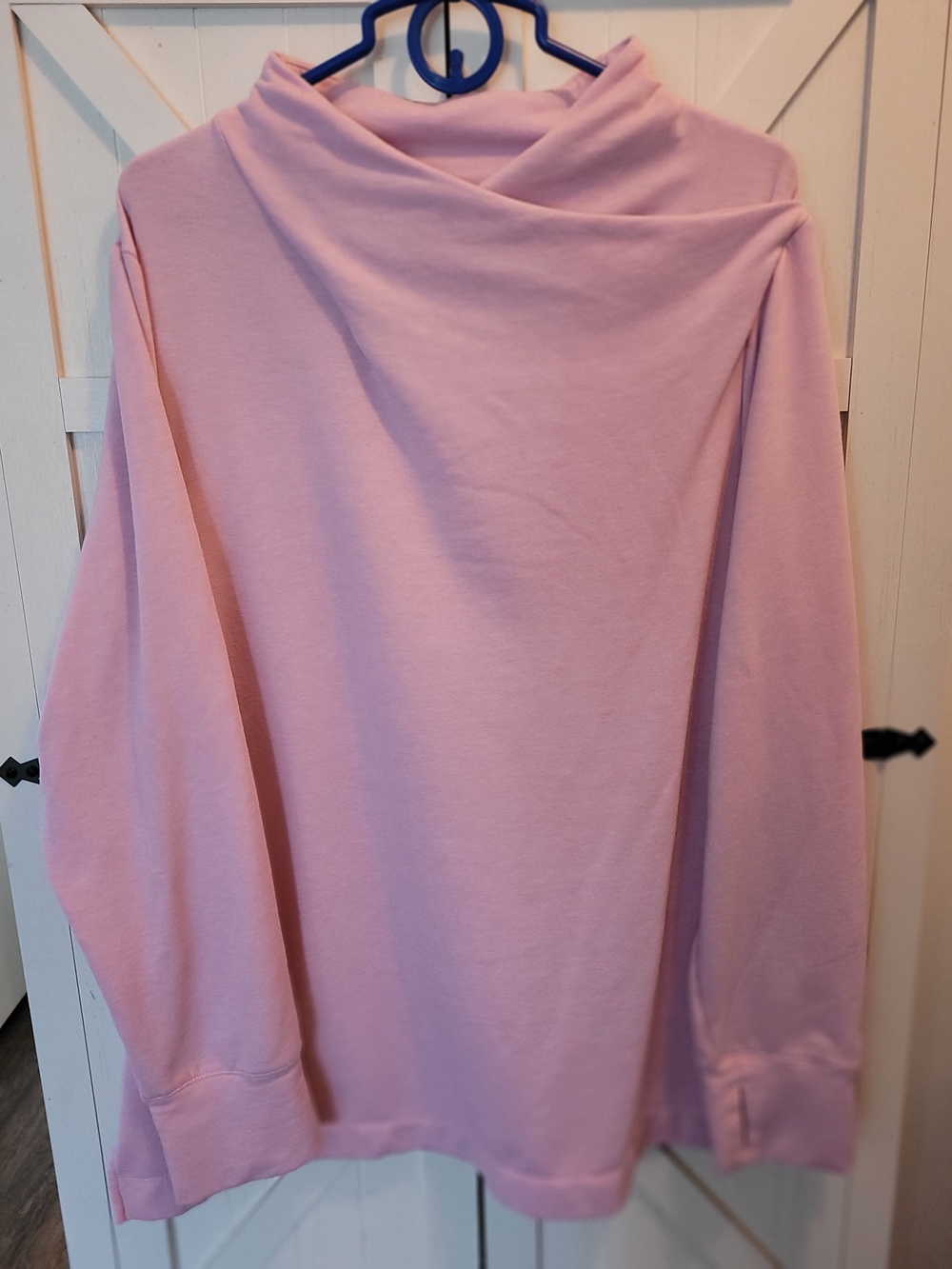 Cuddl Duds Light Pink Women's Pullover Turtleneck Sweatshirt
